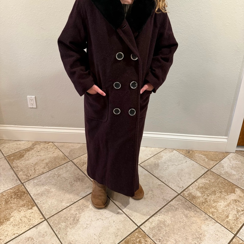 L.L. Bean full length pea coat trench - Picture 9 of 11